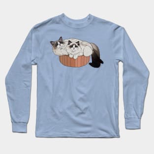 Ragdoll Cat Cuddle Pile Long Sleeve T-Shirt